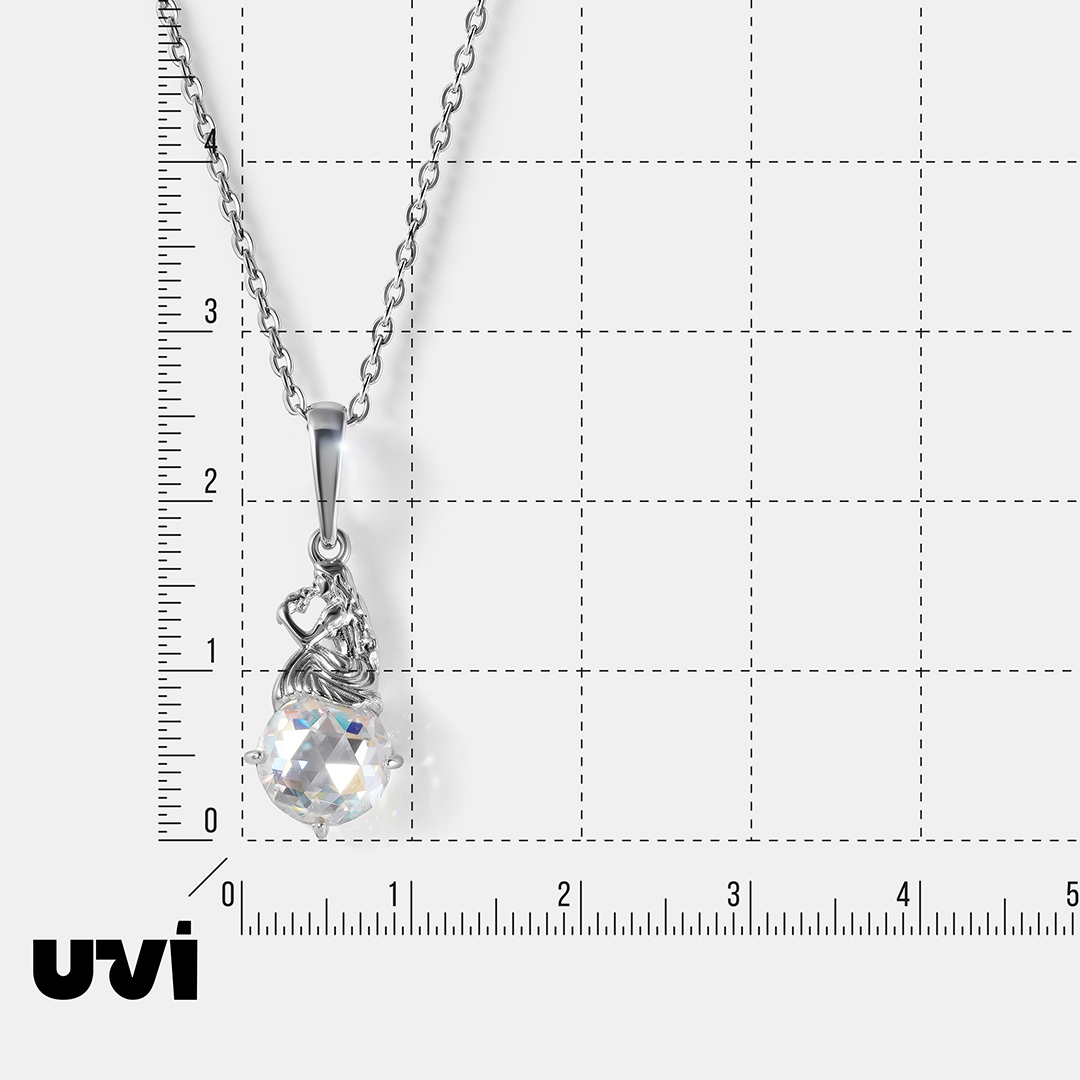 Серебряная подвеска с муассанитом "Дева"