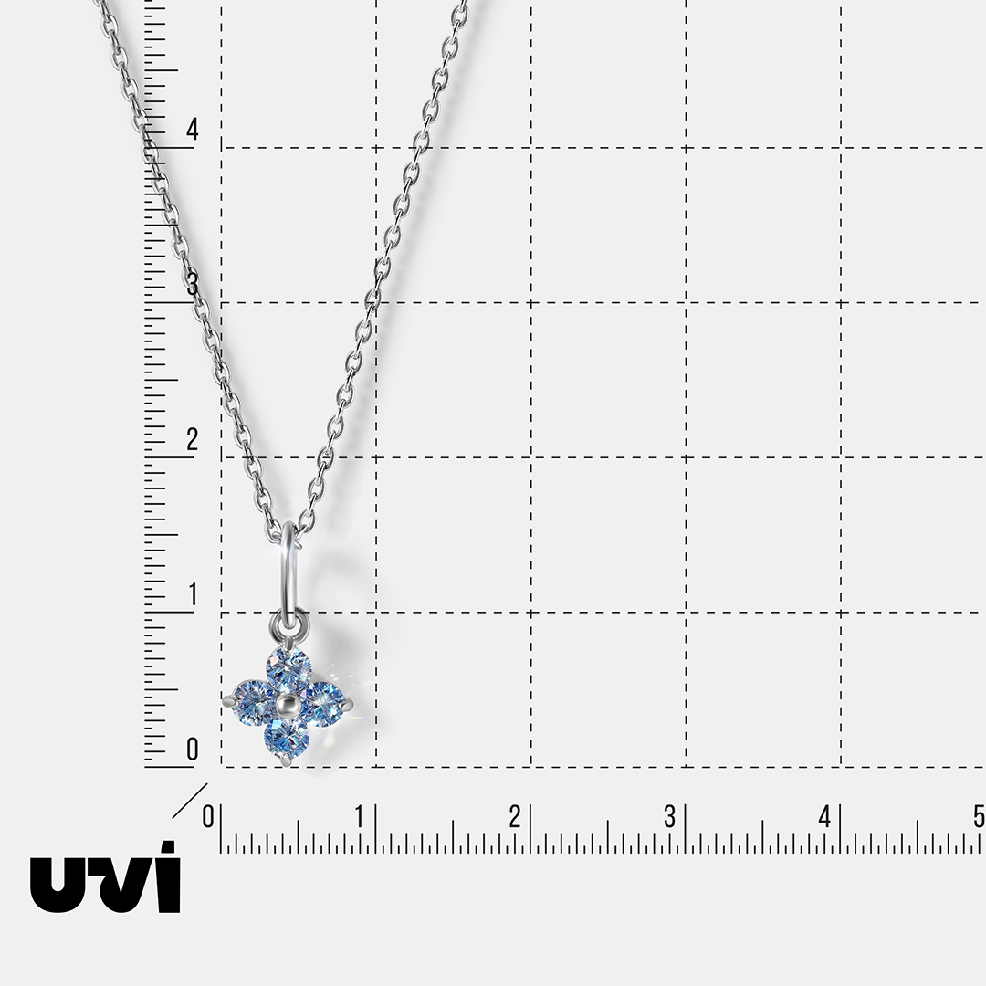 Серебряная подвеска с муассанитами