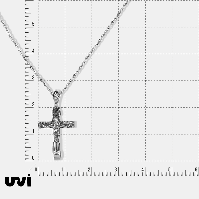 Серебряная подвеска-крест