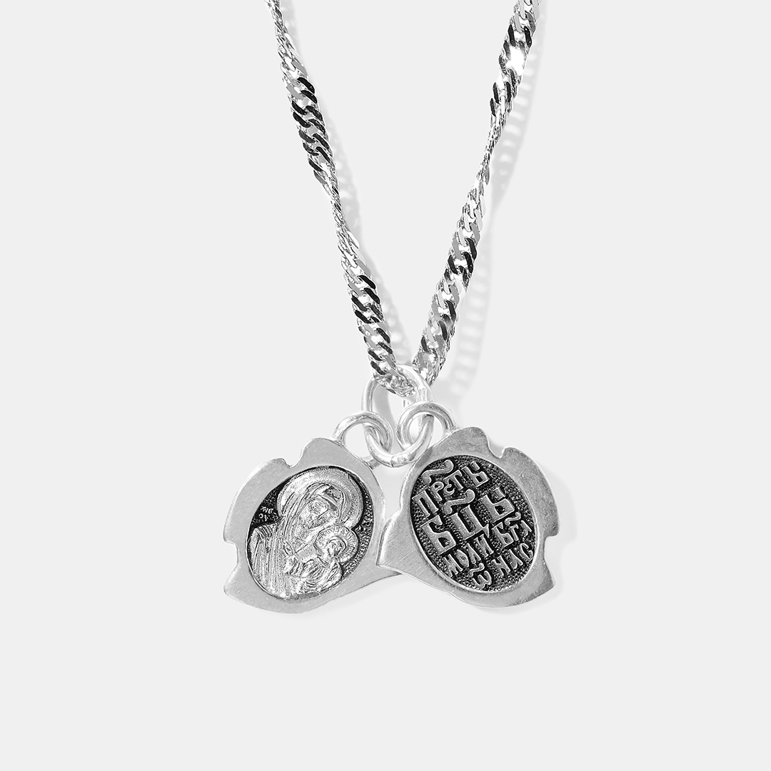 Серебряная подвеска "Казанская"