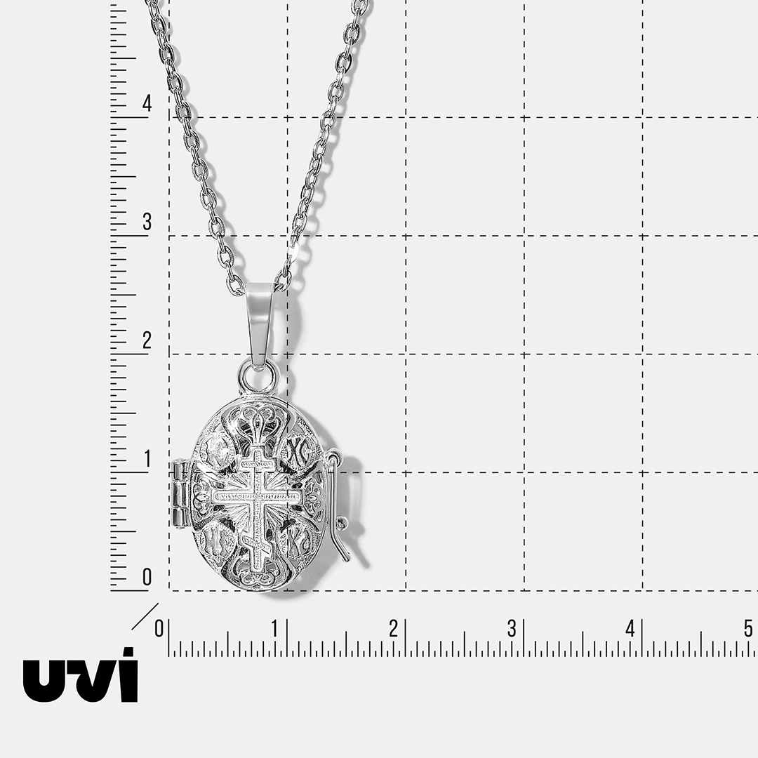 Серебряная подвеска-ладанка "Святая Матрона"