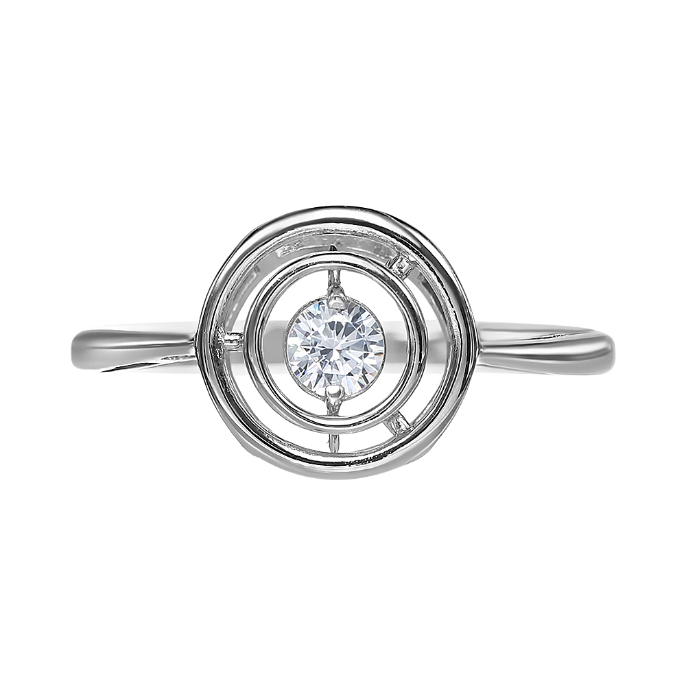 Серебряное кольцо с фианитом