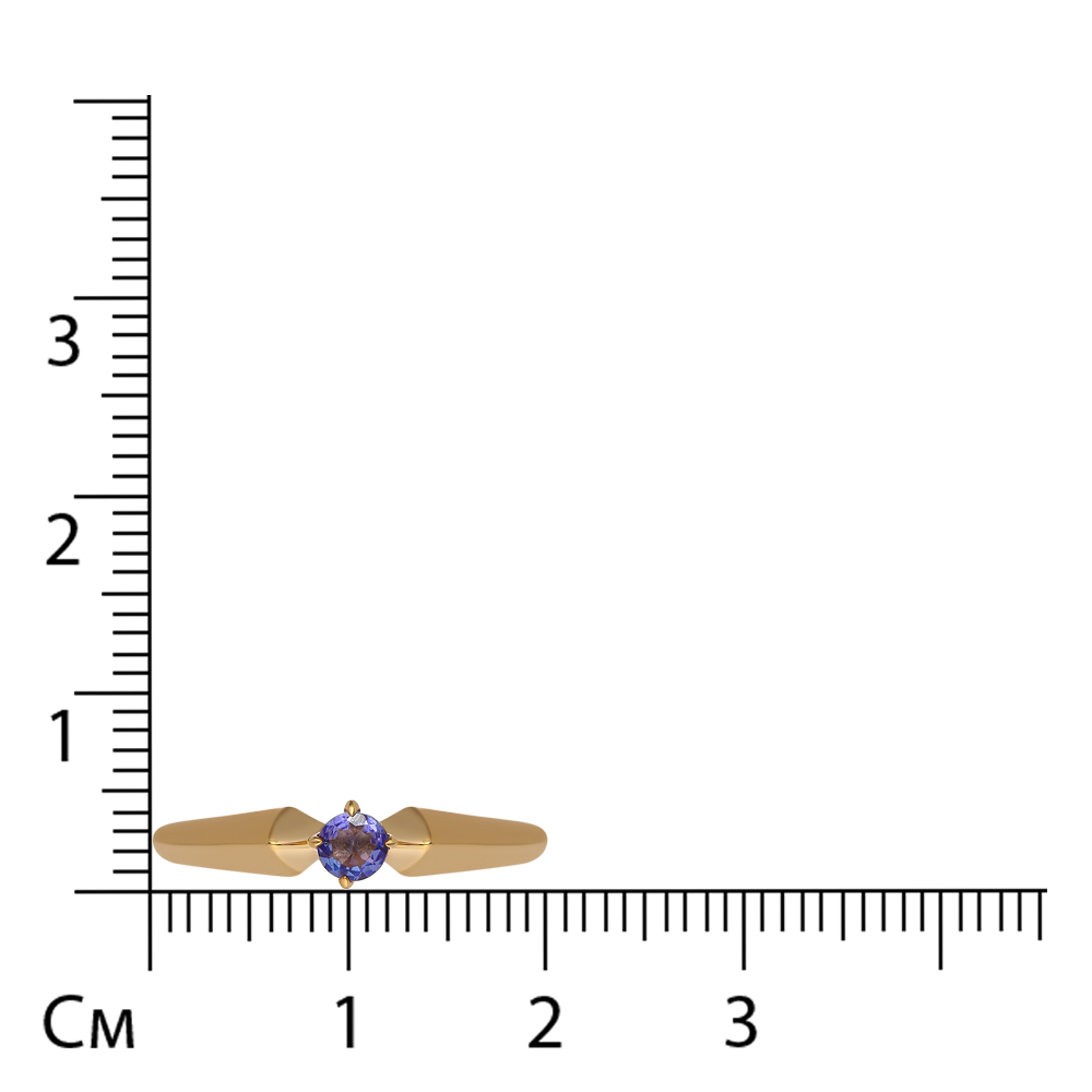 Кольцо из золота с танзанитом