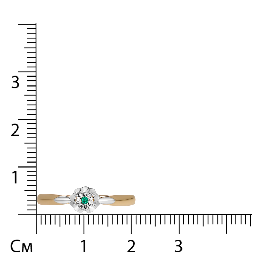 Кольцо из золота с изумрудом