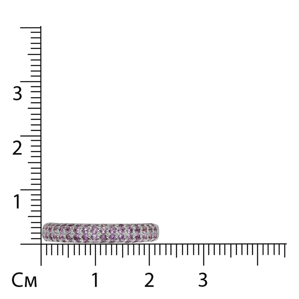 Серебряное кольцо с аметистами