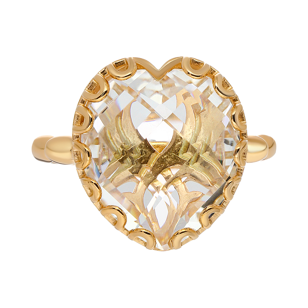 Серебряное кольцо 925 пробы; вставки 1 Горный хрусталь;