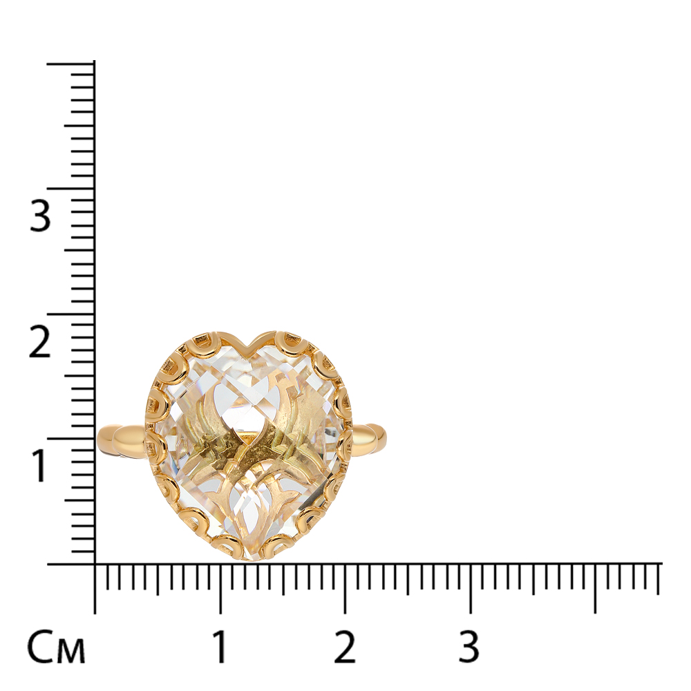 Серебряное кольцо 925 пробы; вставки 1 Горный хрусталь;