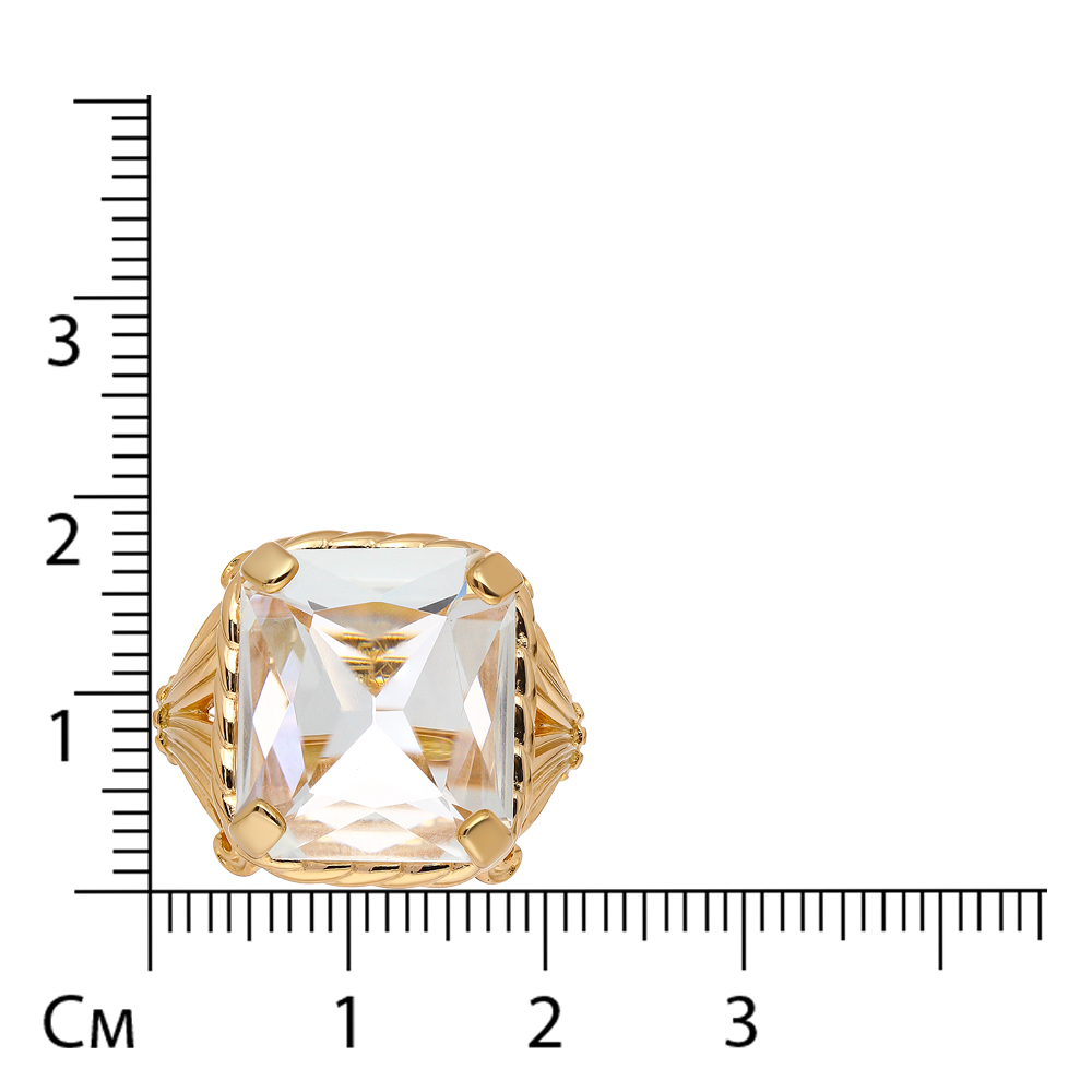Серебряное кольцо 925 пробы; вставки 1 Горный хрусталь;