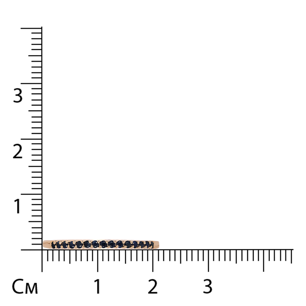 Кольцо из золота с сапфирами