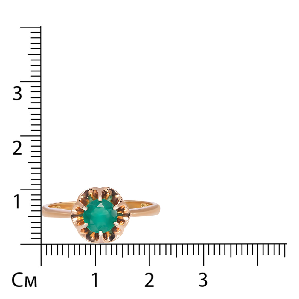 Серебряное кольцо 925 пробы; вставки 1 Агат зеленый;