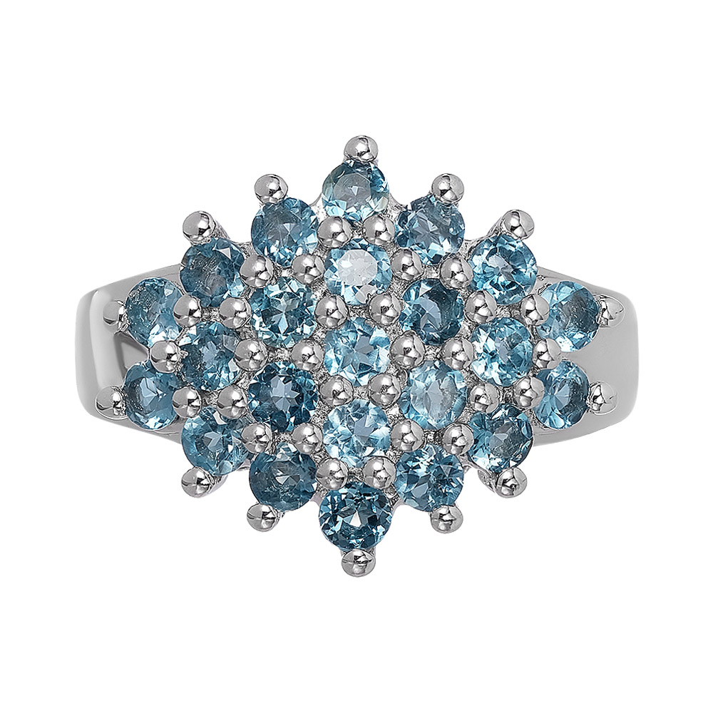 Серебряное кольцо 925 пробы; вставка 23 Топаз лондон 1,83;