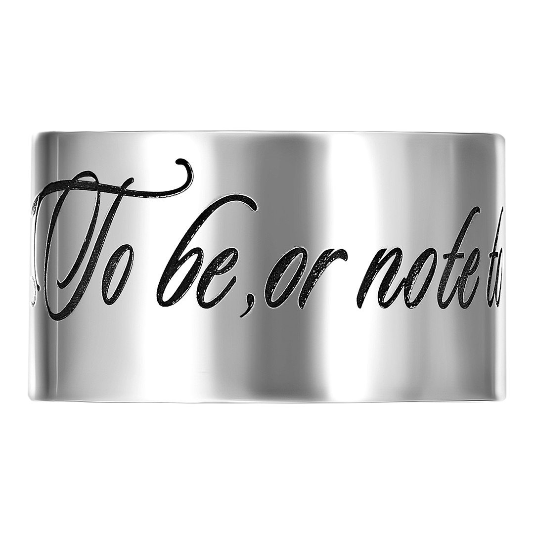 Серебряное кольцо "To be,or not be"
