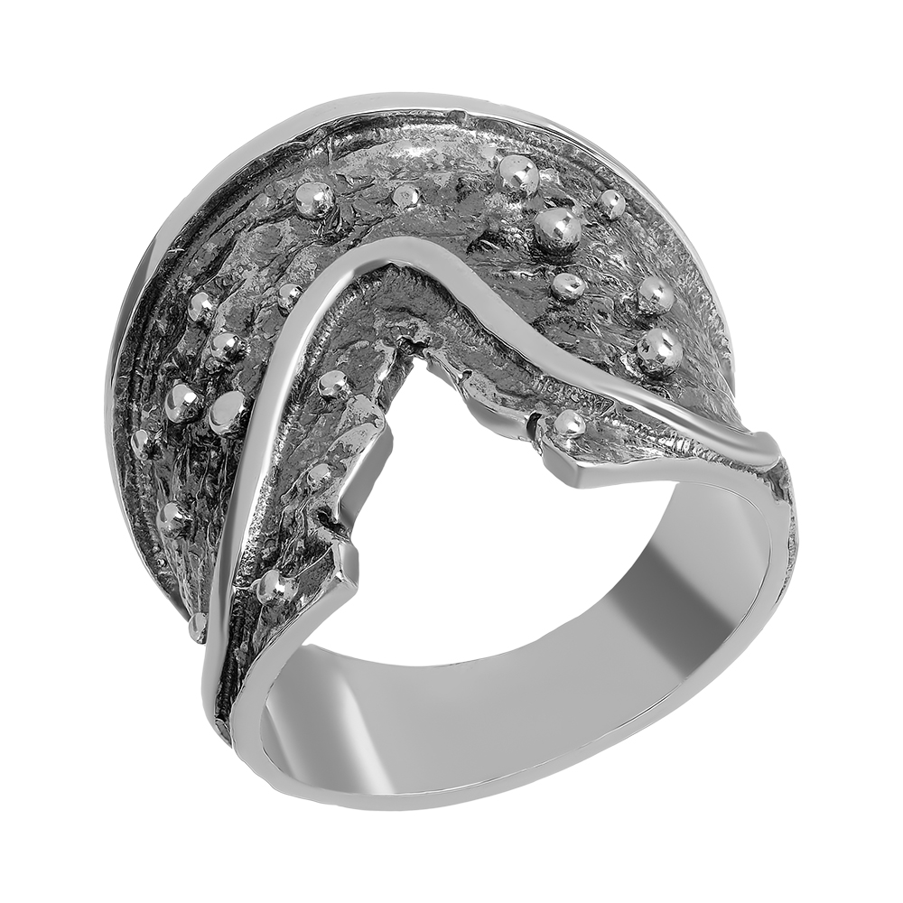 Серебряное кольцо 925 пробы; с чернением;