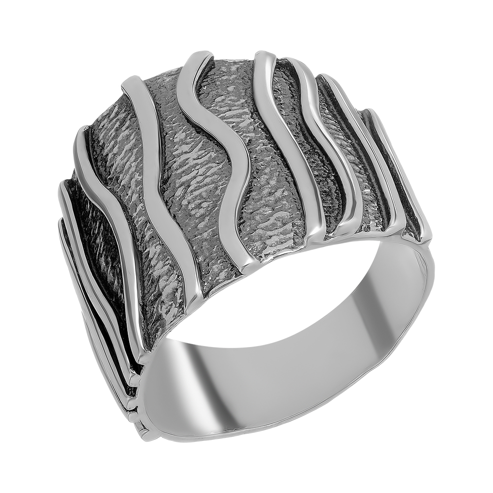 Серебряное кольцо 925 пробы; с чернением;