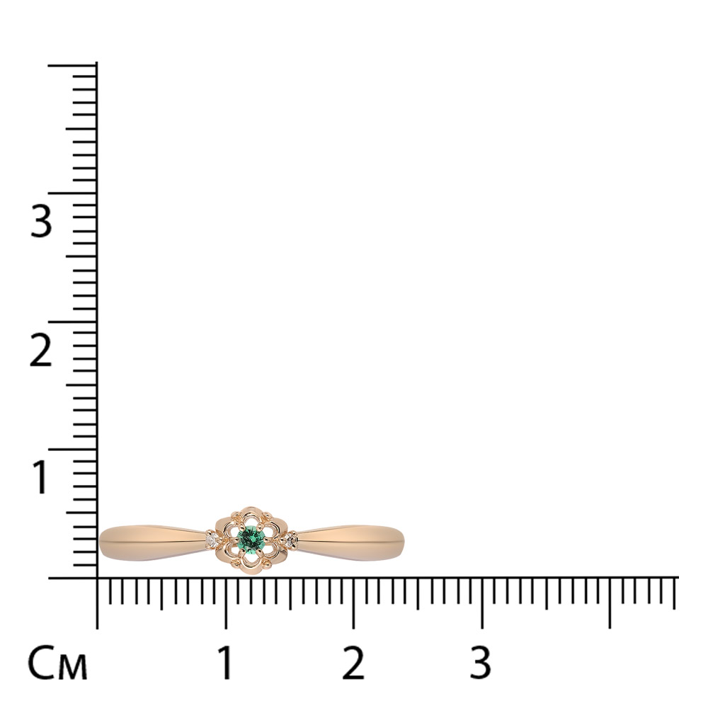 Кольцо из золота с изумрудом
