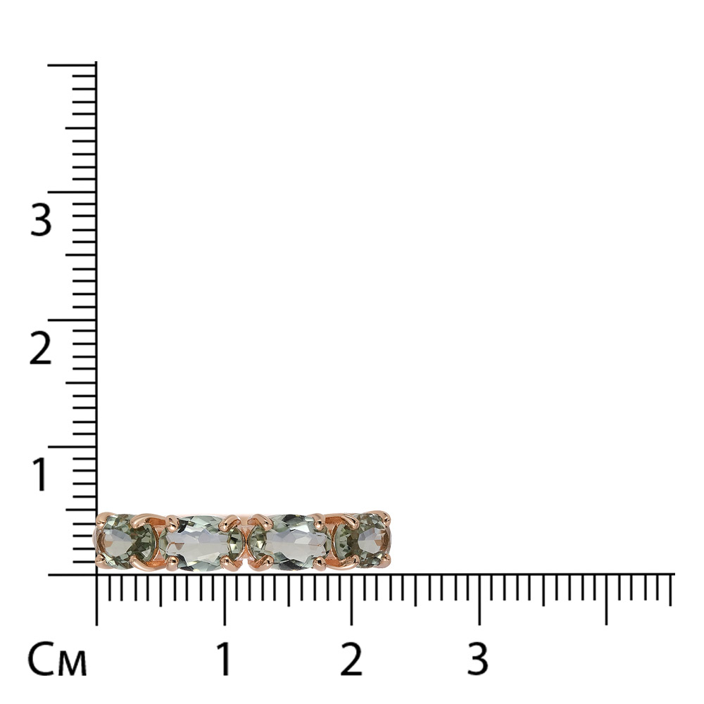 Серебряное кольцо с празиолитами
