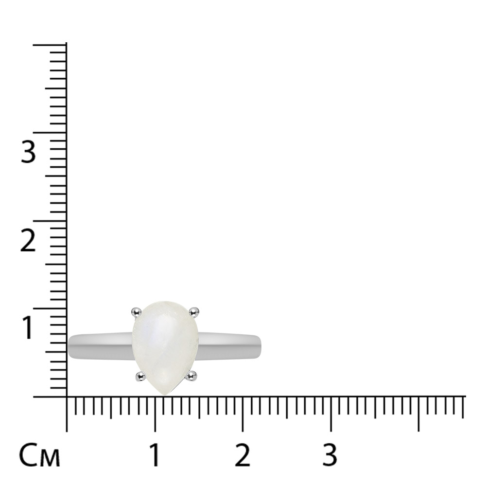 Серебряное кольцо с лунным камнем