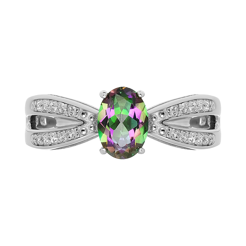 Серебряное кольцо с топазом Мистик