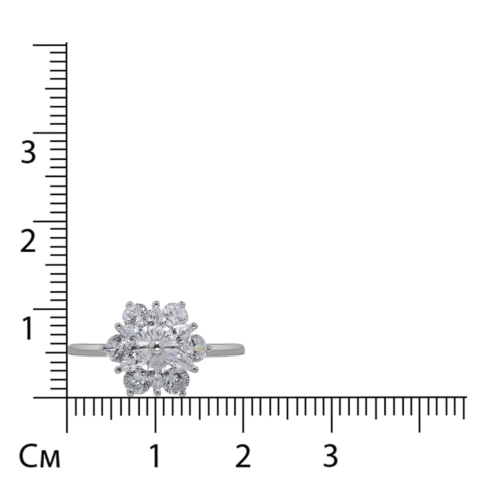 Серебряное кольцо с фианитами
