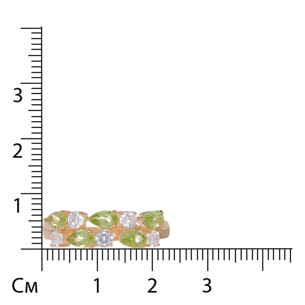 Серебряное кольцо с перидотами