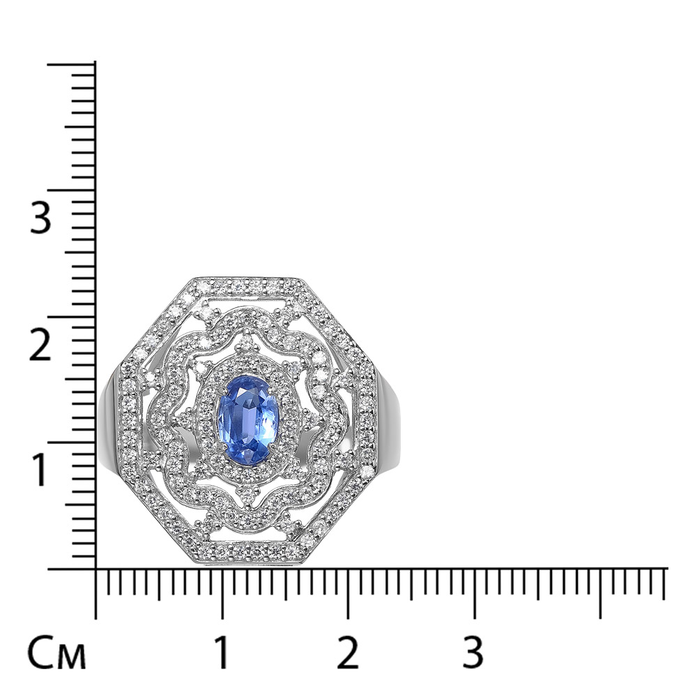 Серебряное кольцо с кианитом