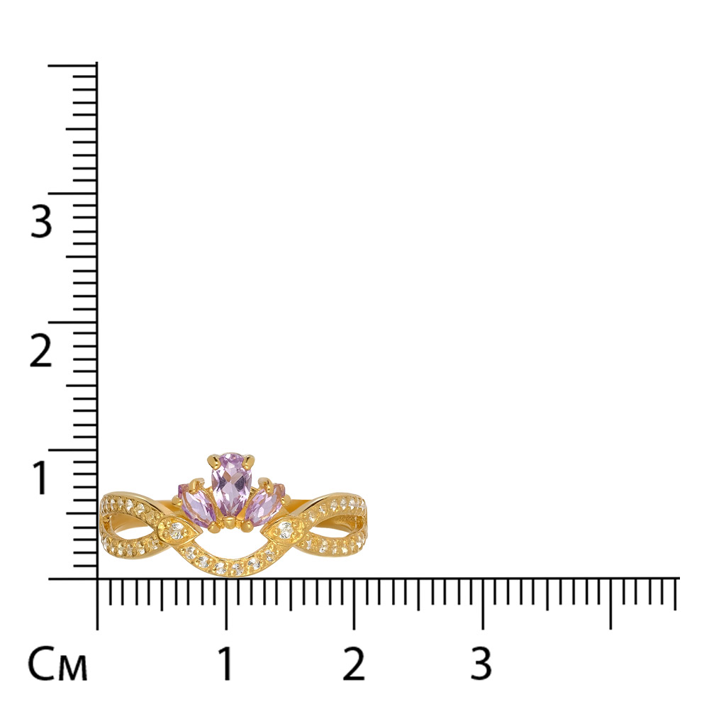 Серебряное кольцо с аметистами