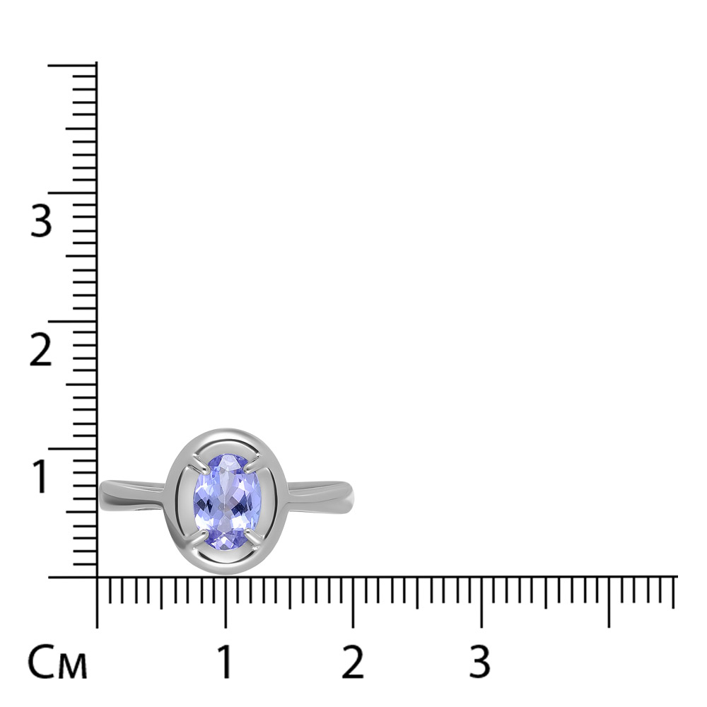 Серебряное кольцо с танзанитом