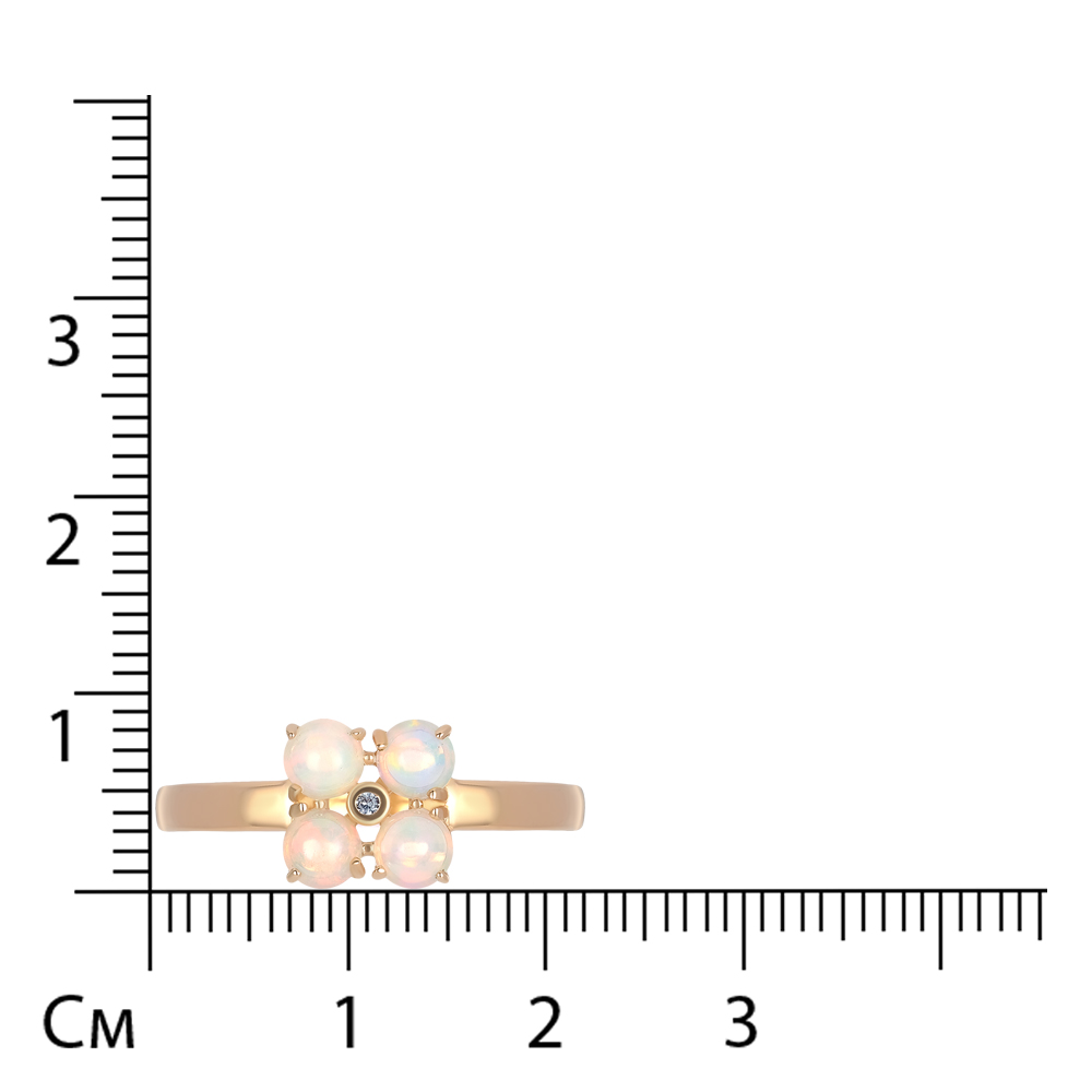 Серебряное кольцо с опалами