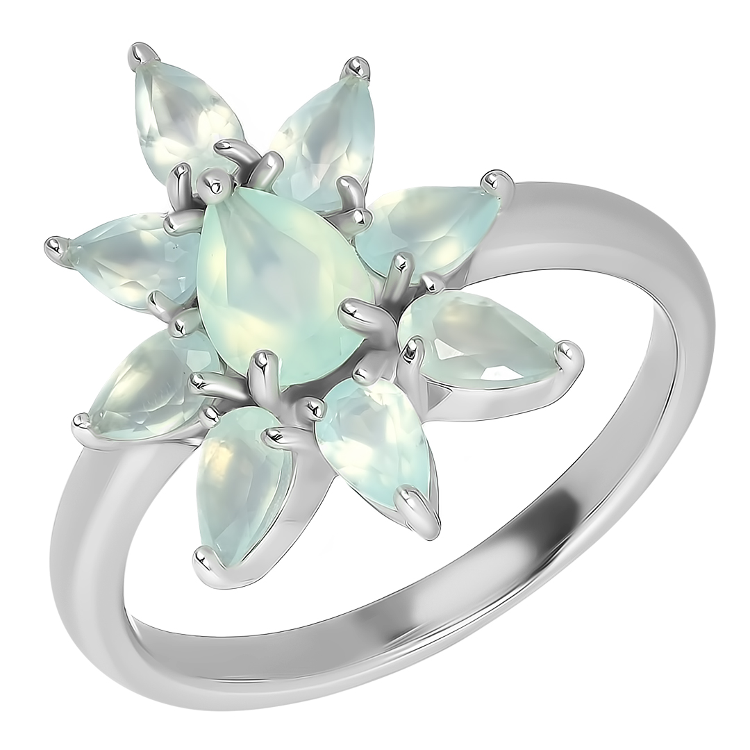 Серебряное кольцо с агатами