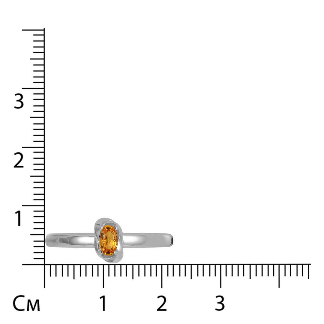 Серебряное кольцо 925 пробы; вставки 1 Топаз;