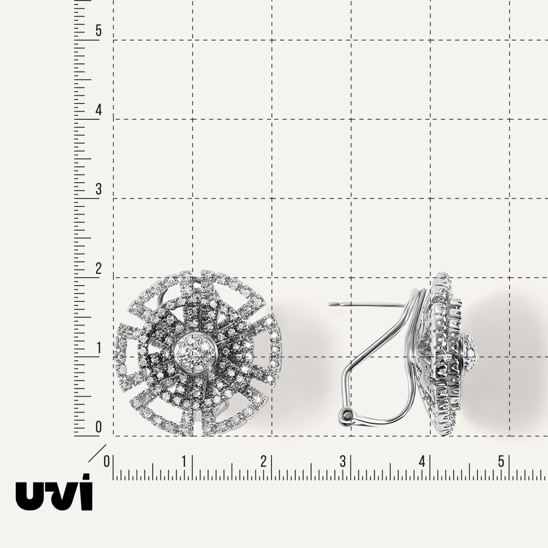 Серьги из белого золота с бриллиантами