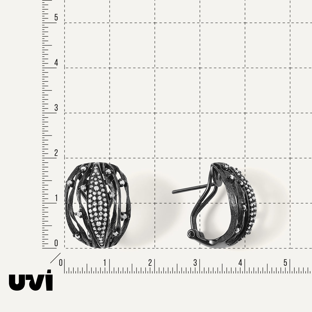 Серьги из белого золота с бриллиантами