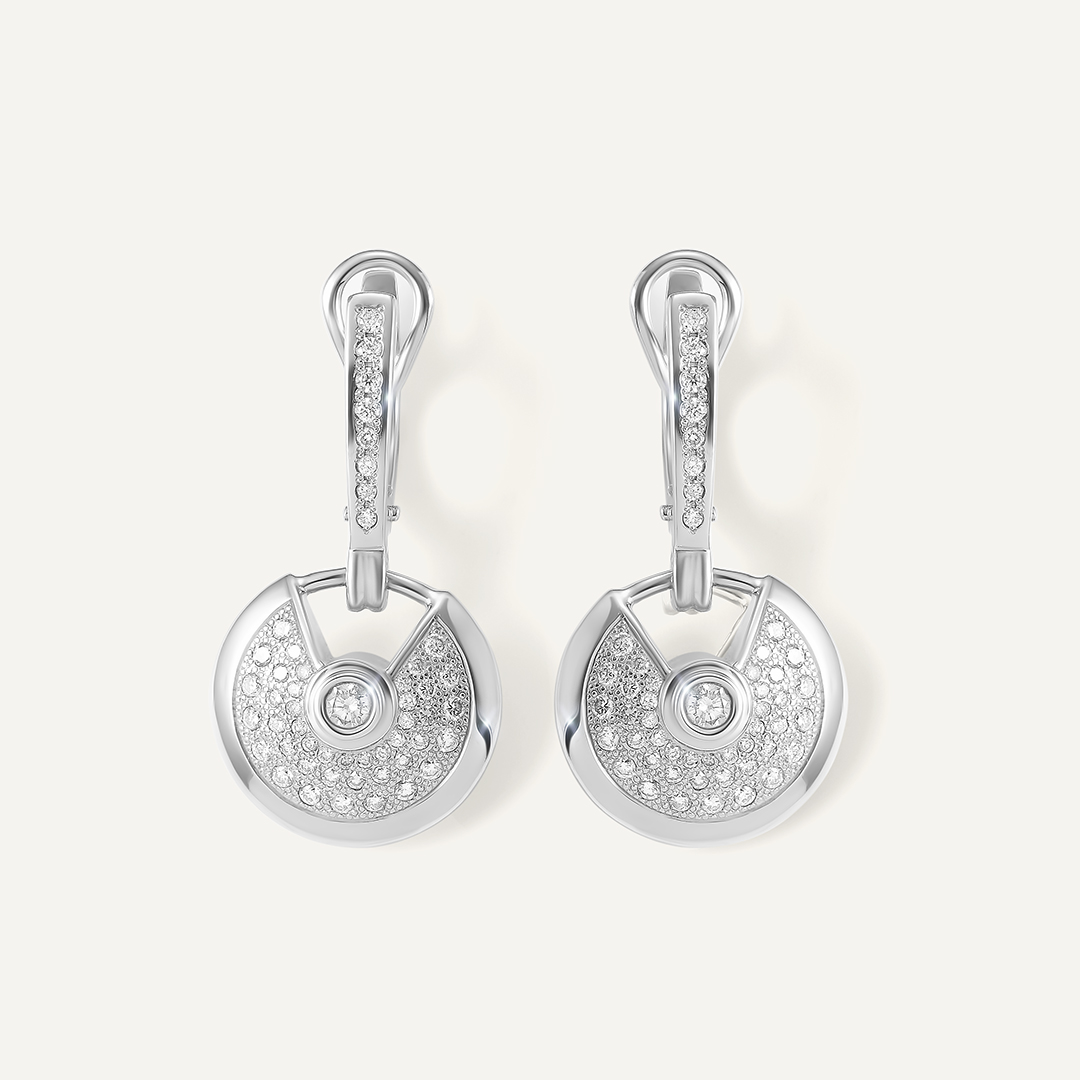 Серьги из белого золота с бриллиантами