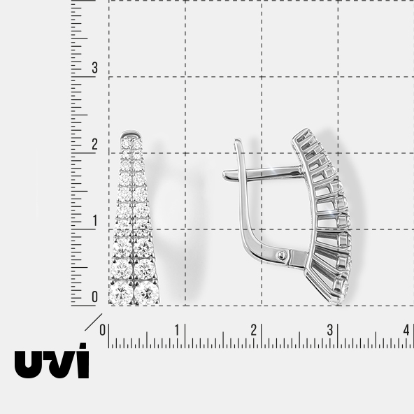Серьги из белого золота с бриллиантами