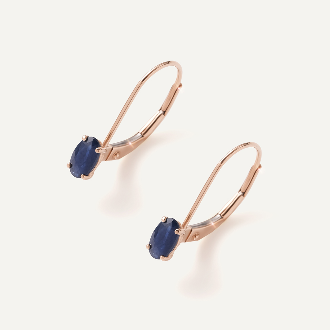 Серьги из золота с сапфирами