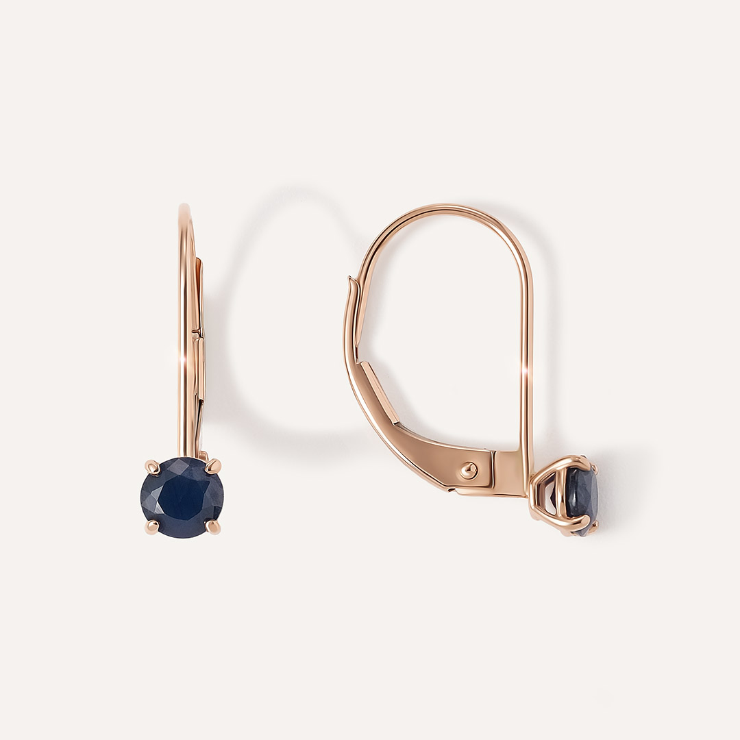 Серьги из золота с сапфирами