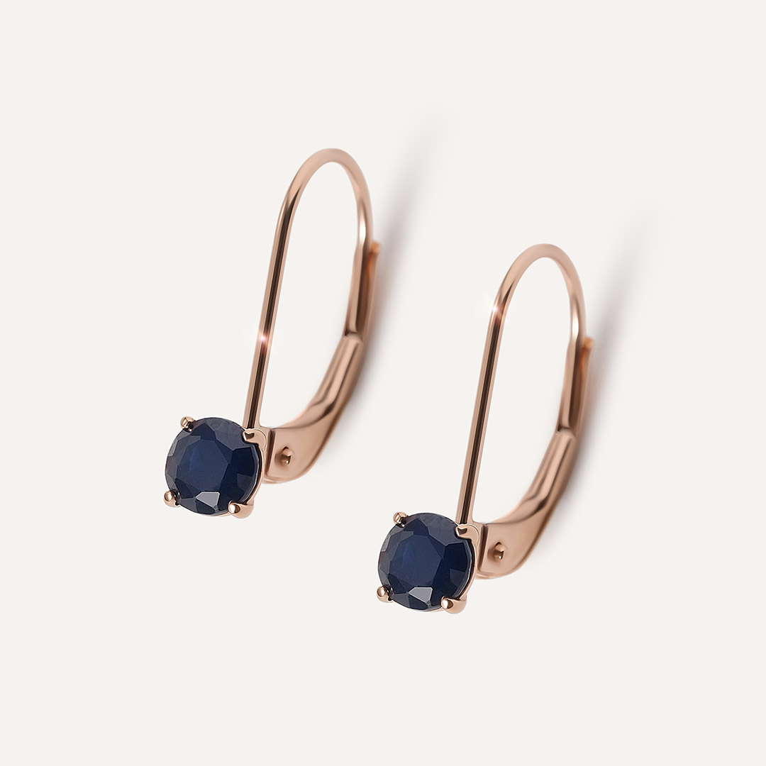 Серьги из золота с сапфирами