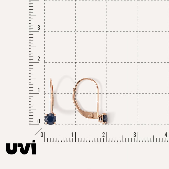 Серьги из золота с сапфирами