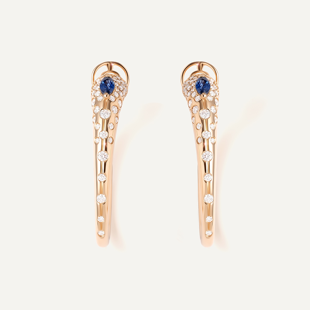 Серьги из золота с сапфирами