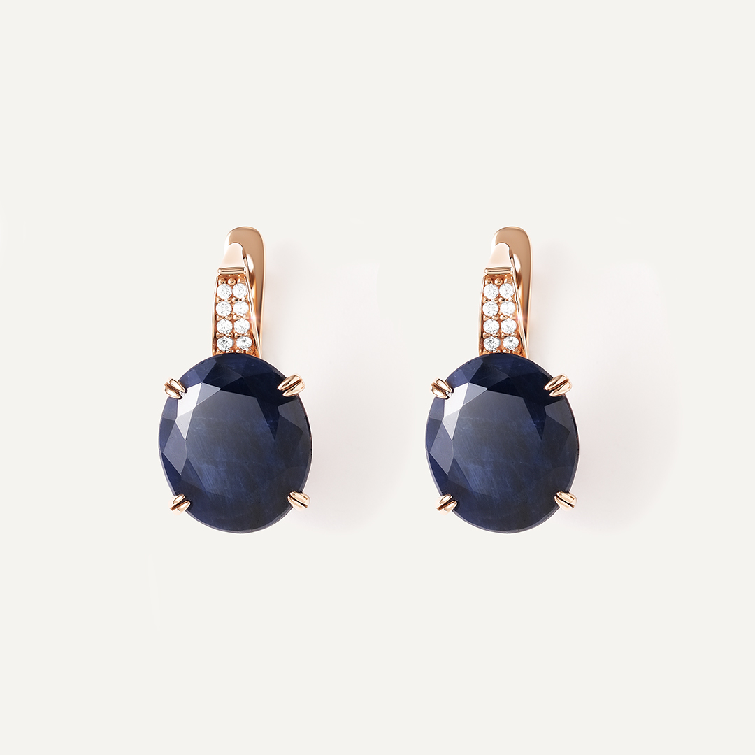 Серьги из золота с сапфирами