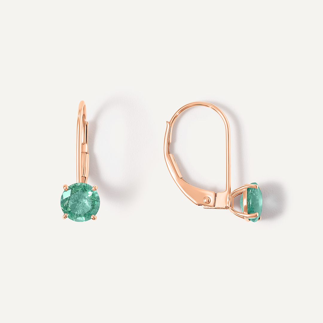 Серьги из золота с изумрудами