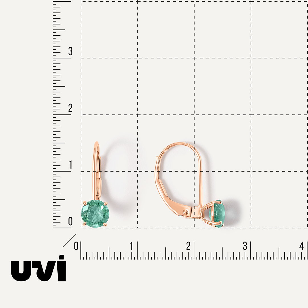 Серьги из золота с изумрудами