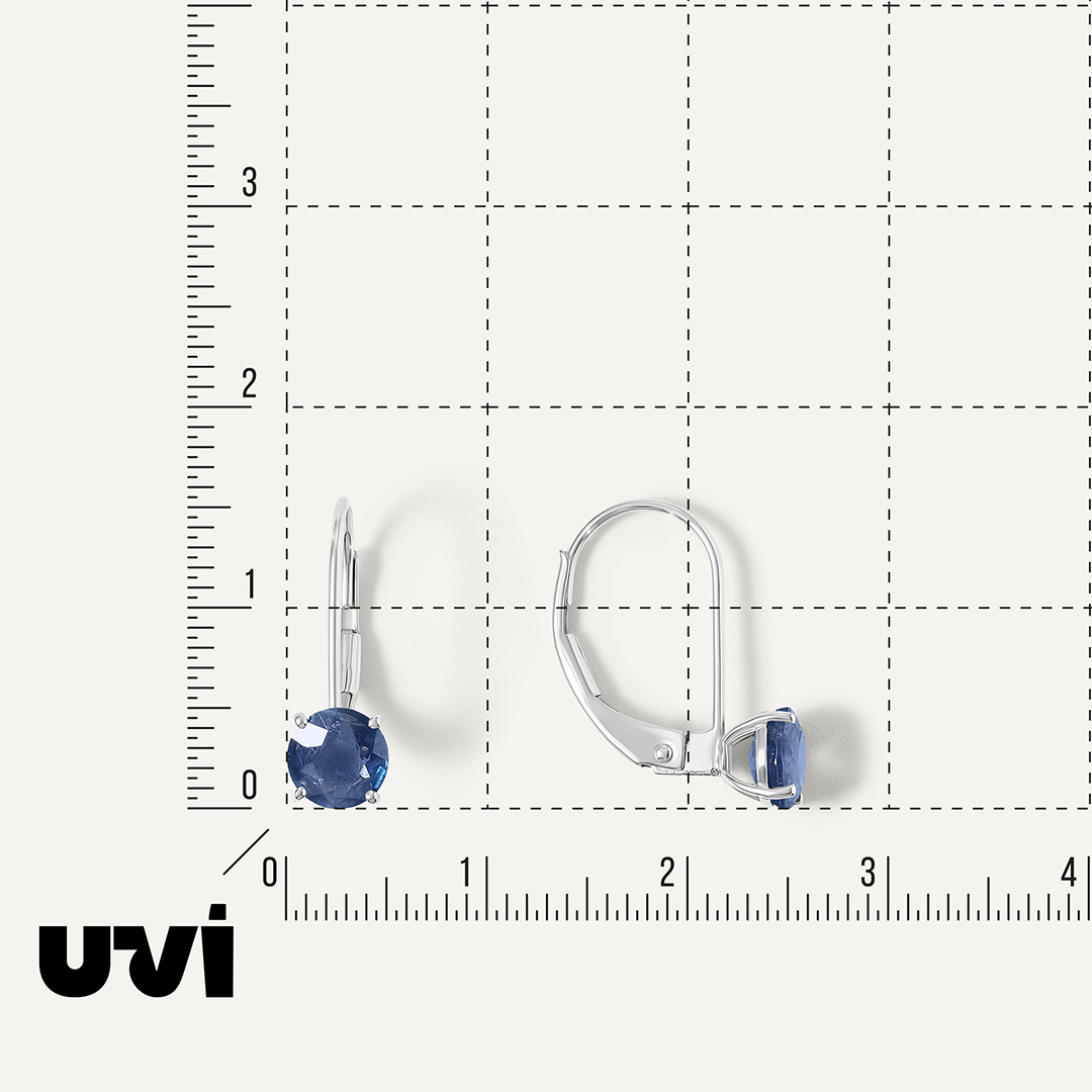 Серьги из белого золота с сапфирами