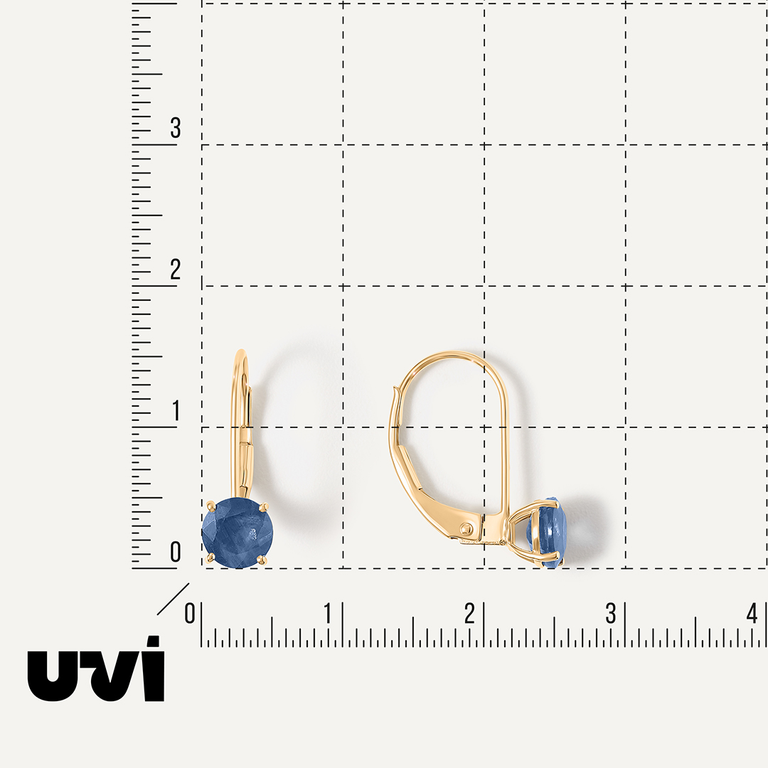 Серьги из желтого золота с сапфирами