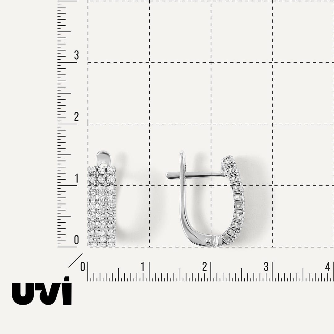 Серьги из белого золота с бриллиантами