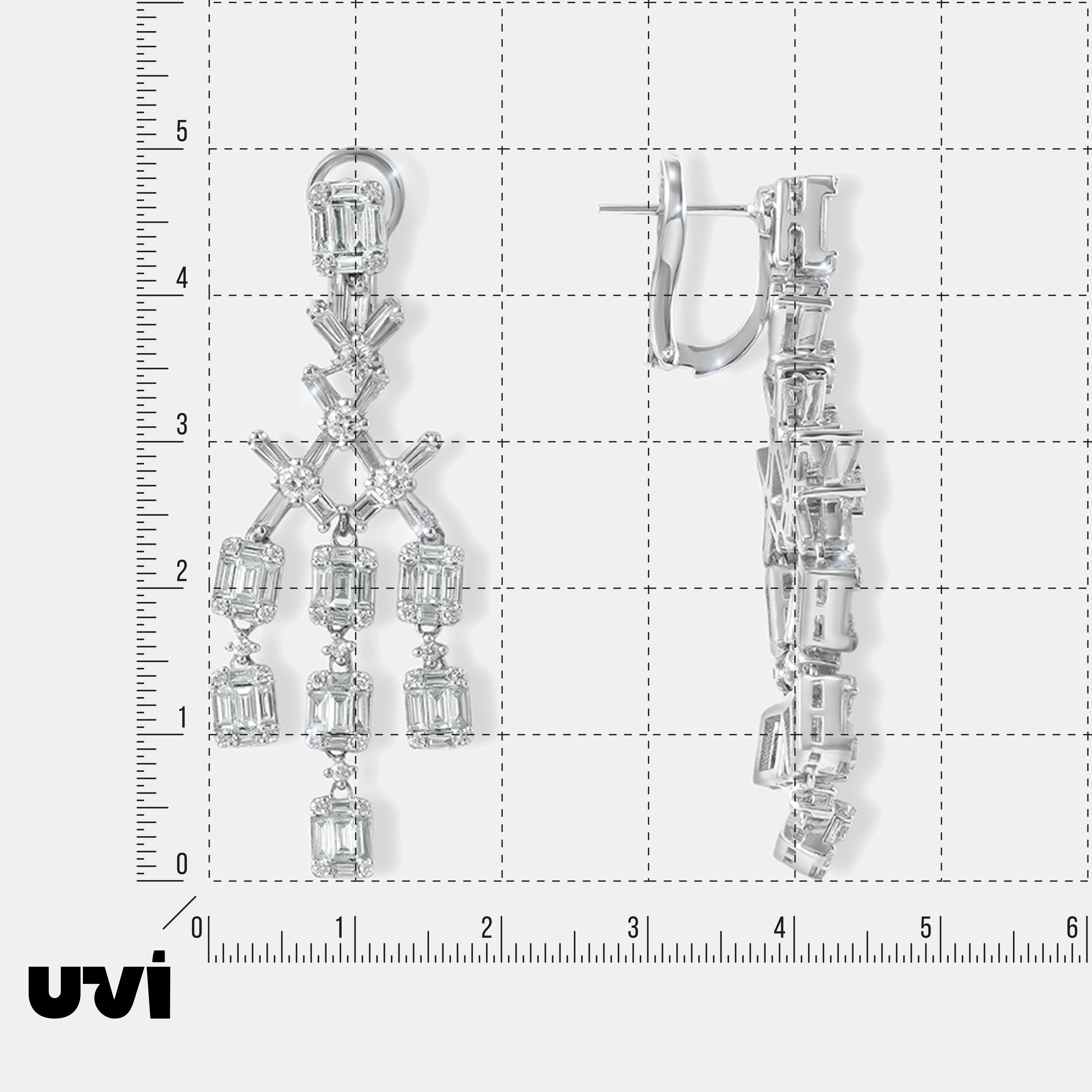 Серьги из белого золота с бриллиантами
