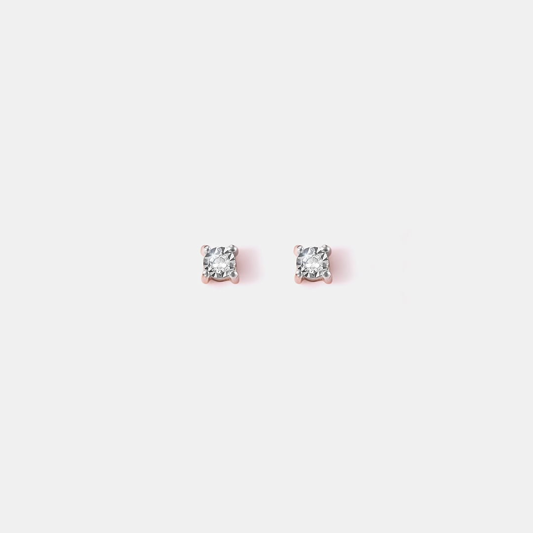Серьги-пусеты из золота с бриллиантами
