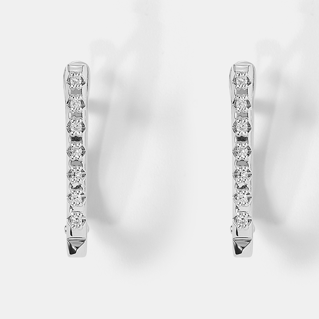 Серьги из белого золота с бриллиантами