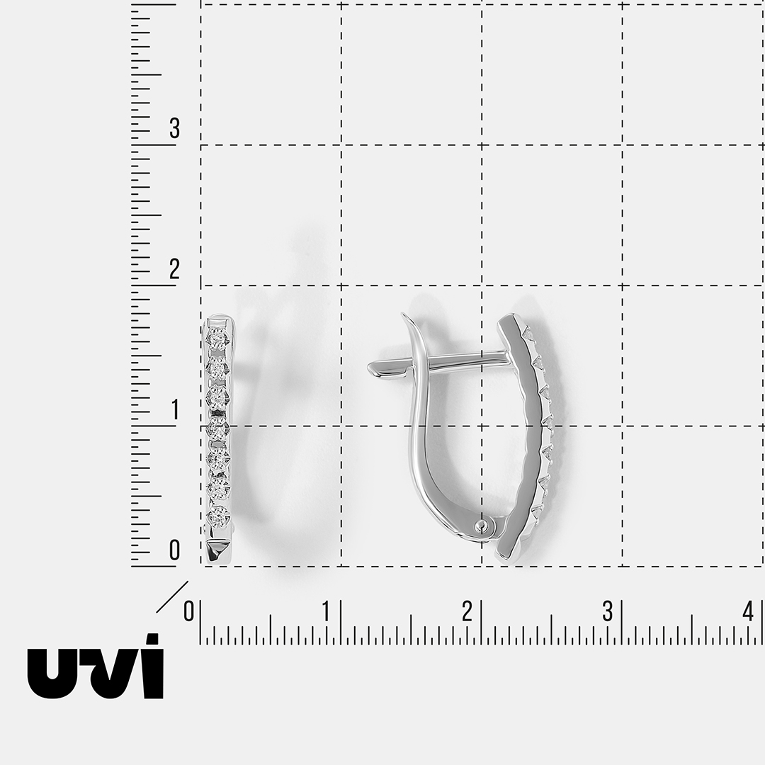 Серьги из белого золота с бриллиантами