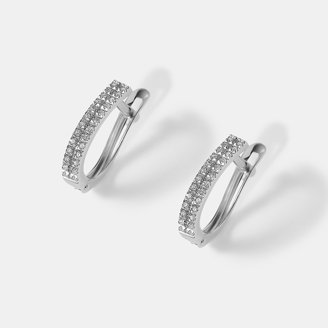 Серьги из белого золота с бриллиантами
